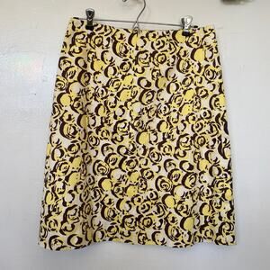 Yellow Patterned Doncaster Mini Skirt